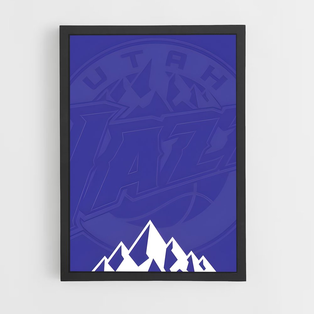 Poster Montagnes Jazz – affiche Basketball (vue 2)